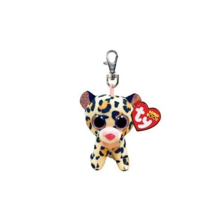 Ty Beanie Boos Livvie pluszowa zawieszka leoparda, 8,5 cm