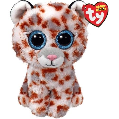 Ty Beanie Boos Coco pluszowa figurka białego lamparta, 15 cm