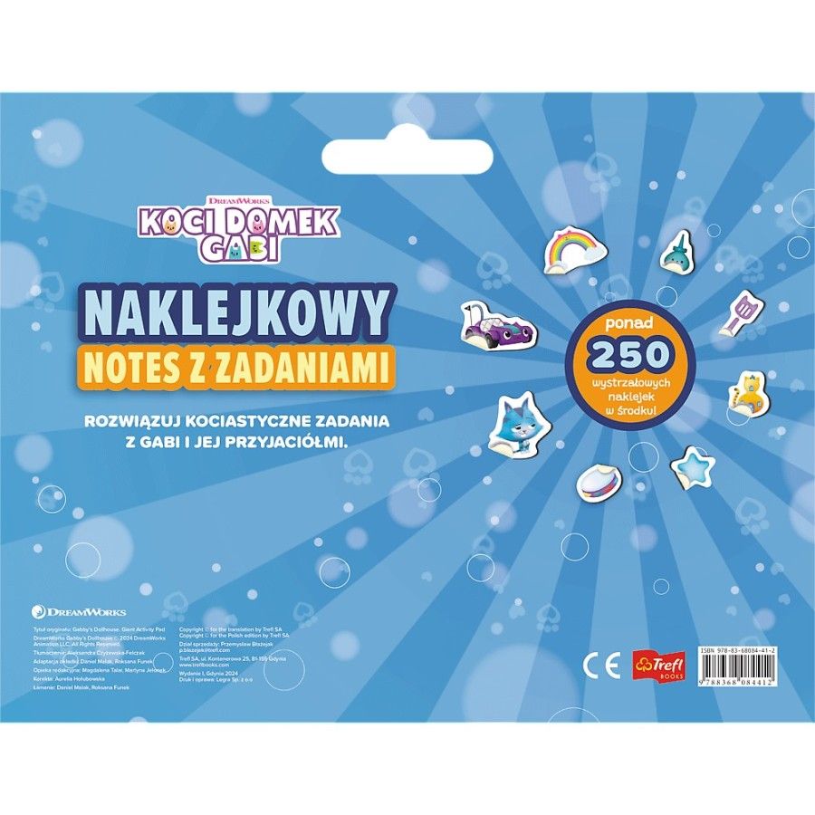 Trefl Koci Domek Gabi. Naklejkowy notes z zadaniami