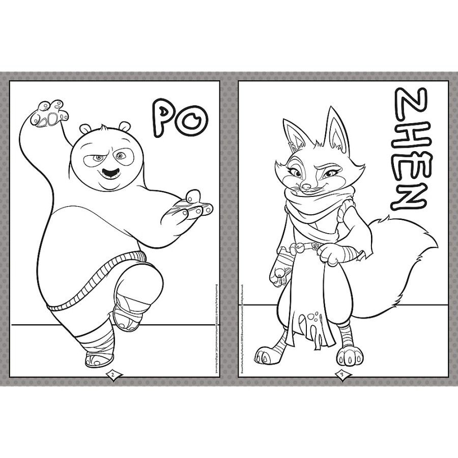 Trefl Kung Fu Panda. Colouring book. Malbuch. Kolorowanka