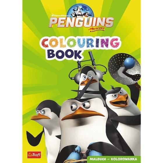 Trefl The Penguins of Madagascar. Colouring book. Malbuch. Kolorowanka
