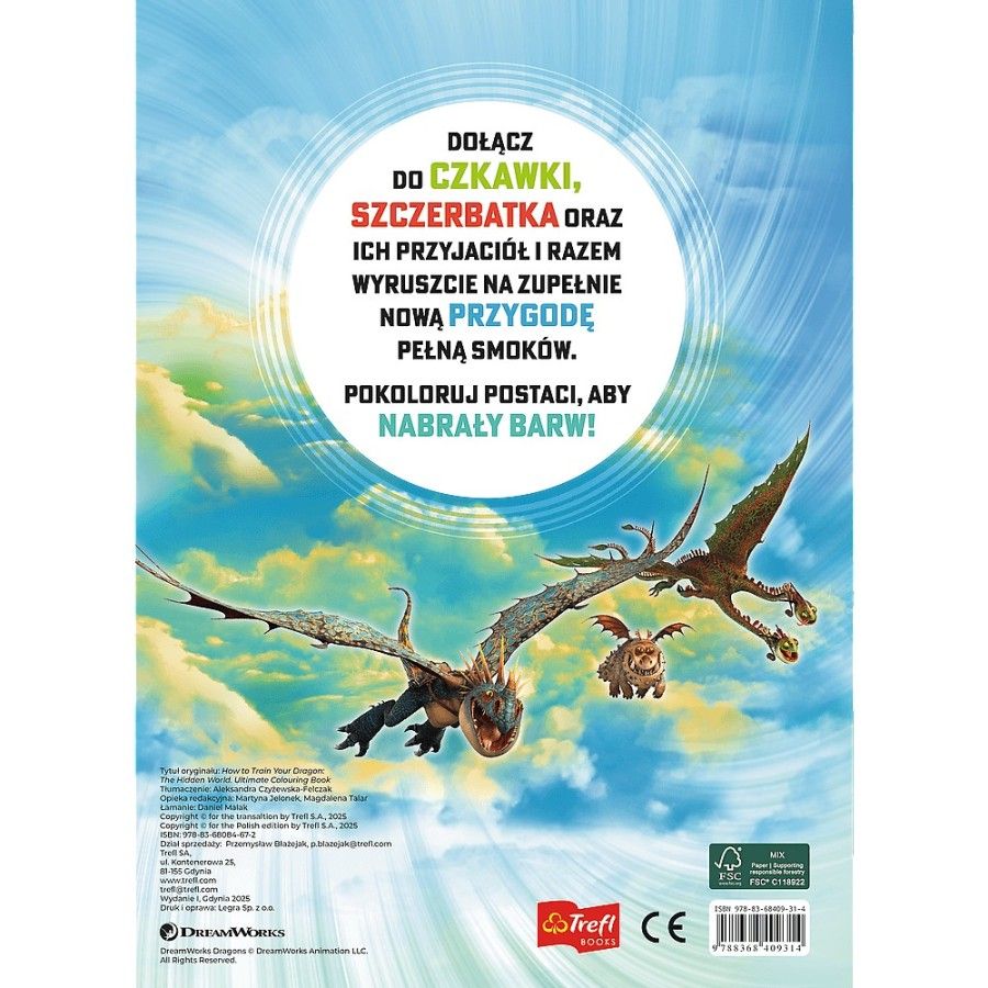 Trefl Jak wytresować smoka. Kolorowanki