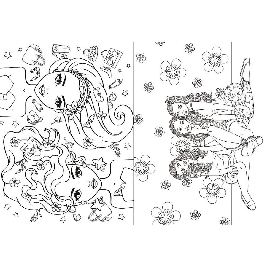 Trefl Modelki. Kolorowanka. Malbuch. Colouring book