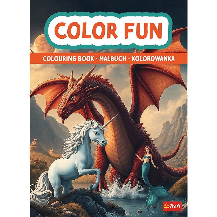Trefl Świat fantasy. Kolorowanka. Malbuch. Colouring book