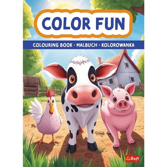 Trefl Zwierzęta na farmie. Kolorowanka. Malbuch. Colouring book