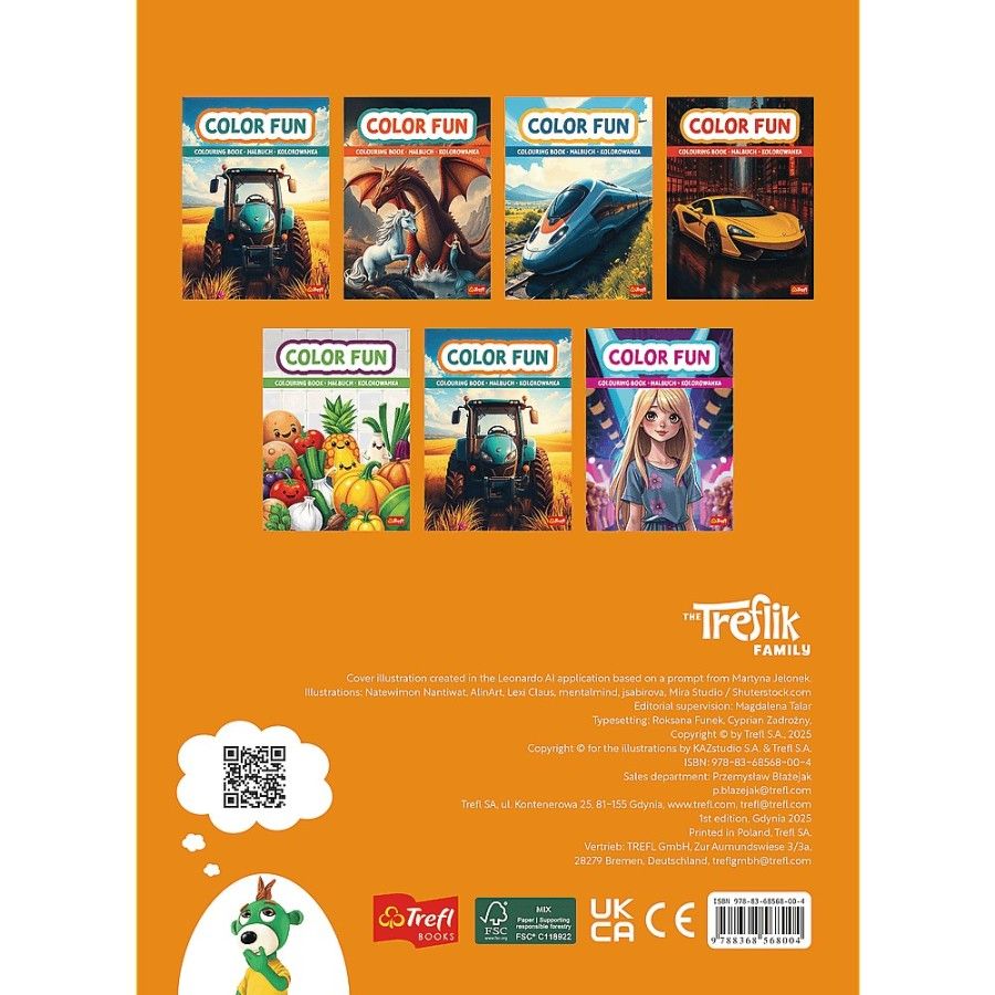 Trefl Zwierzęta na farmie. Kolorowanka. Malbuch. Colouring book