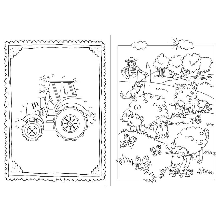 Trefl Zwierzęta na farmie. Kolorowanka. Malbuch. Colouring book