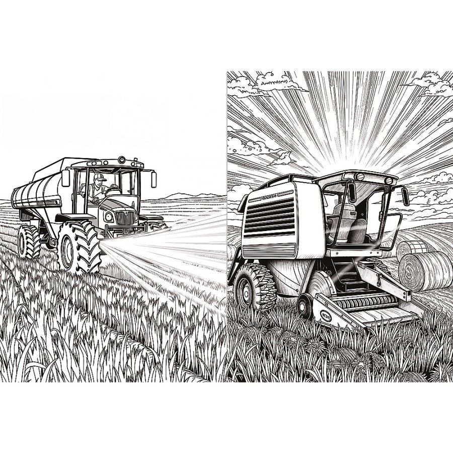 Trefl Maszyny rolnicze. Kolorowanka. Malbuch. Colouring book