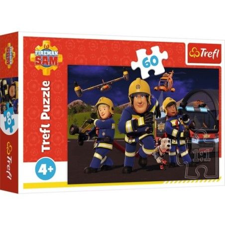 Trefl Puzzle 60el. Bohater w mundurze Strażak Sam