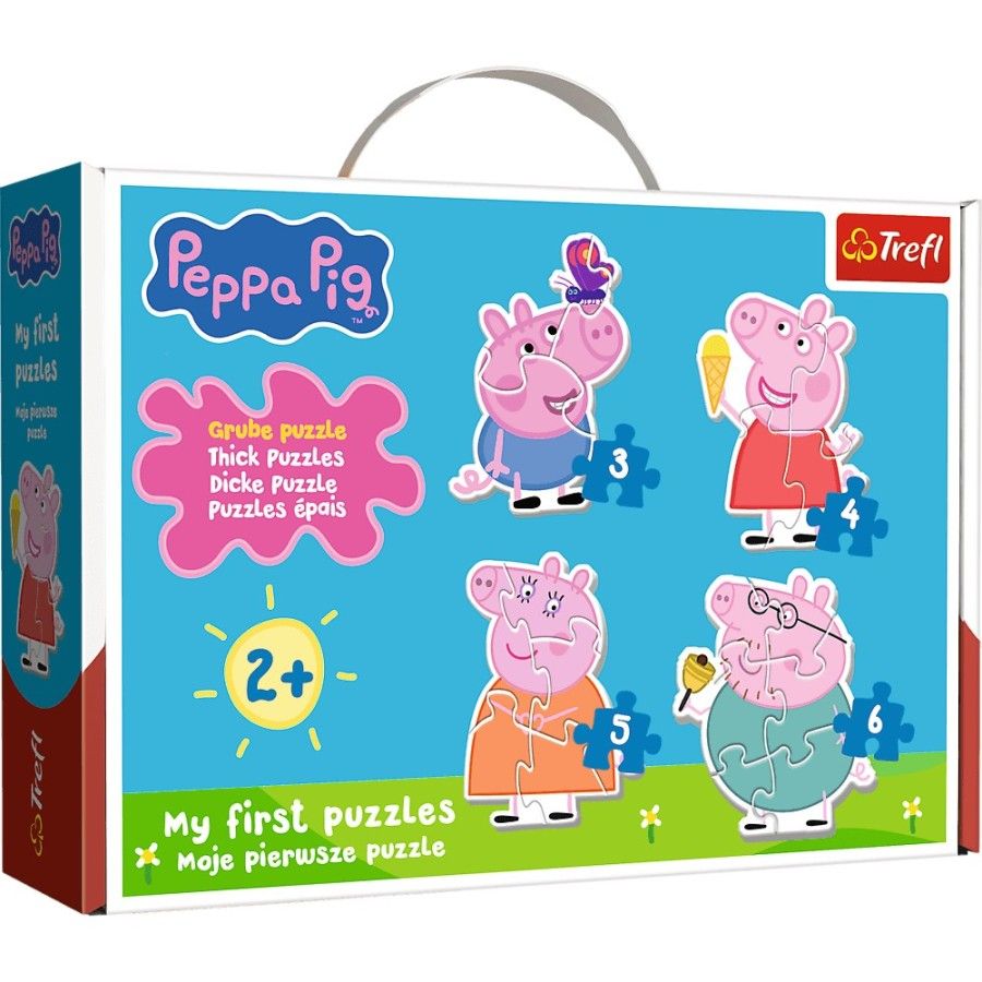 Trefl Puzzle Baby Classic Mała świnka wśród przyjaciół Swinka Peppa