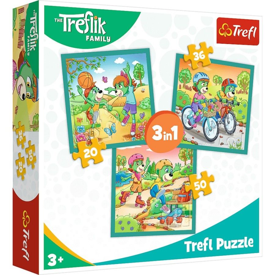 Trefl Puzzle 3w1 Poznaj Trefliki