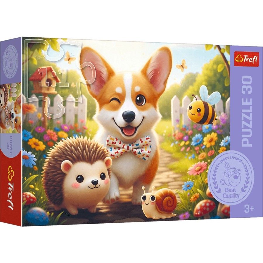 Trefl Puzzle 30el. Dzień z Corgim
