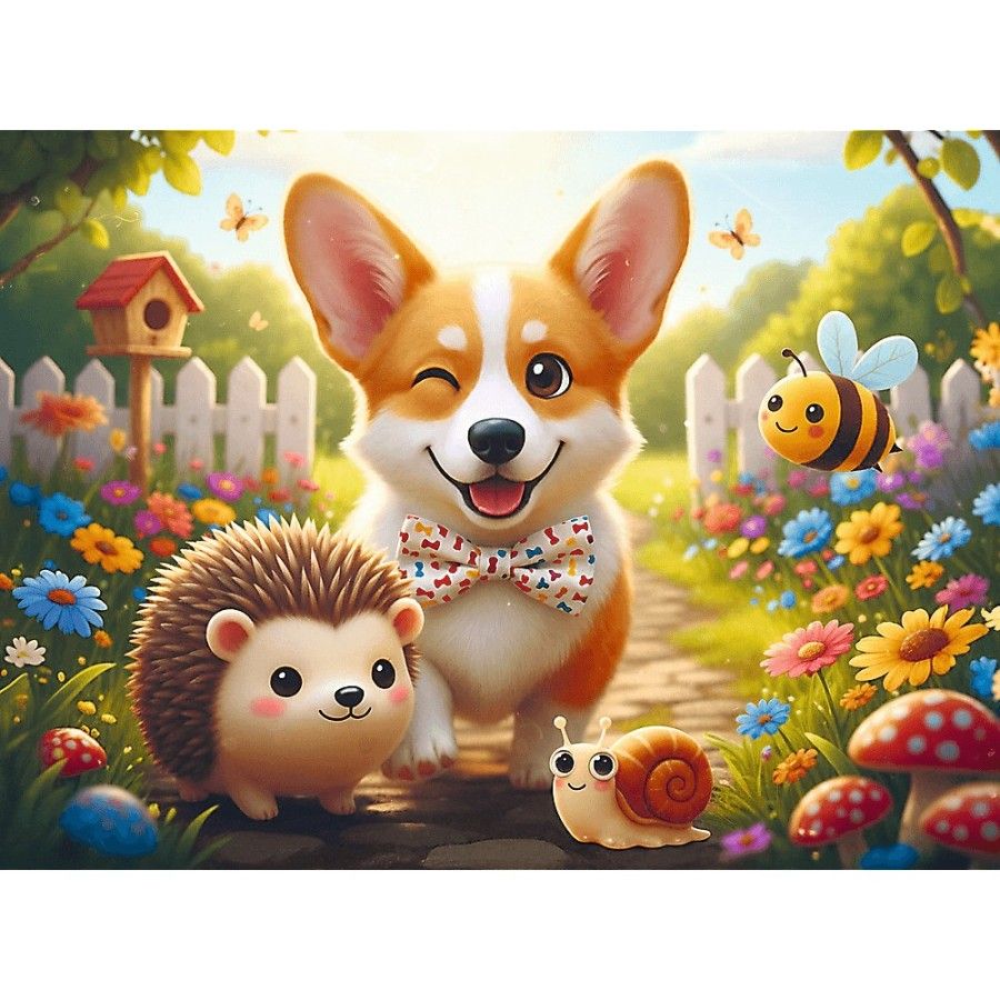 Trefl Puzzle 30el. Dzień z Corgim