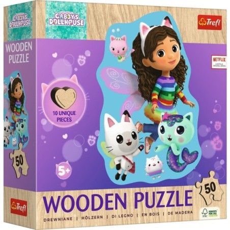 Trefl Wood Craft Junior 50el. Koci Domek Gabi Wesoła Gabby