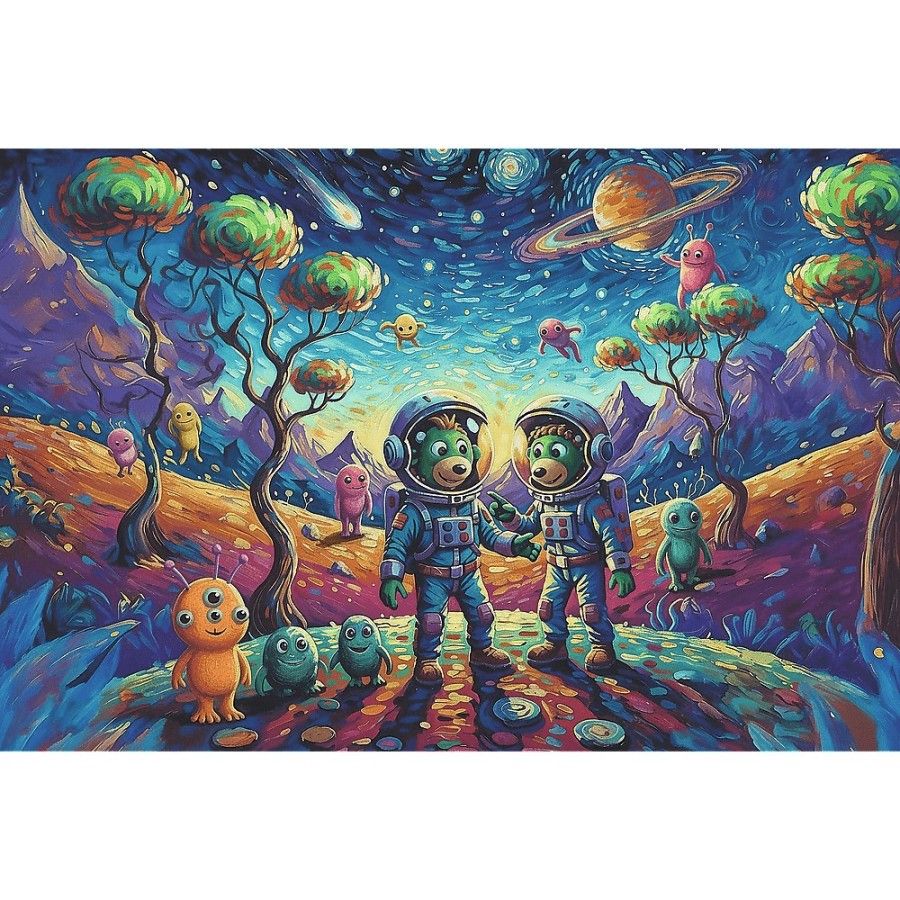 Trefl Puzzle 100el. Rodzina Treflików Kosmiczne fantazje