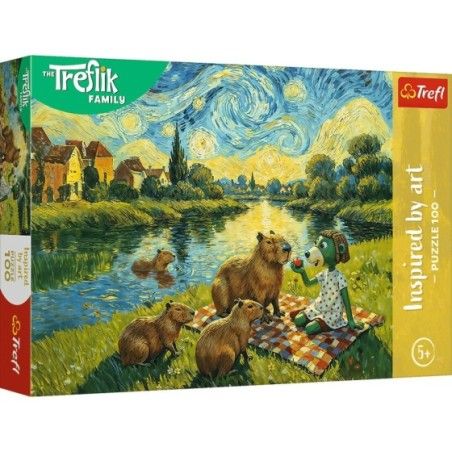 Trefl Puzzle 100el. Rodzina Treflików Karmiąc kapibary