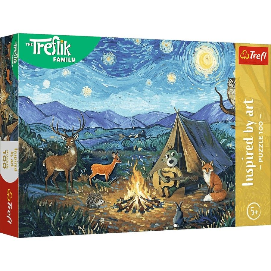Trefl Puzzle 100el. Rodzina Treflików Przy ognisku