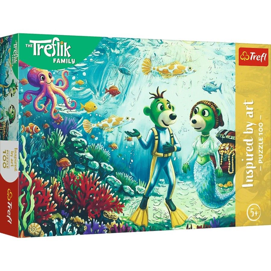 Trefl Puzzle 100el. Rodzina Treflików Magia głębin
