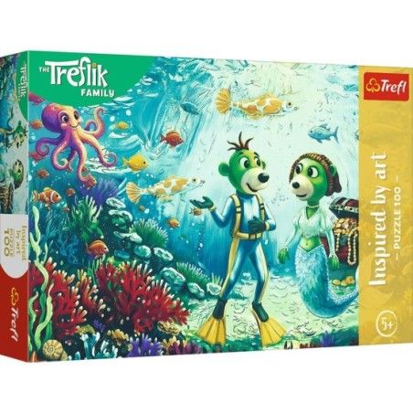 Trefl Puzzle 100el. Rodzina Treflików Magia głębin