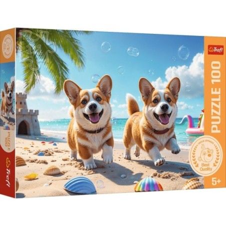 Trefl Puzzle 100el. Corgi piesek