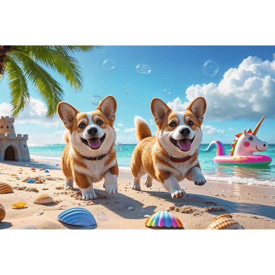 Trefl Puzzle 100el. Corgi piesek