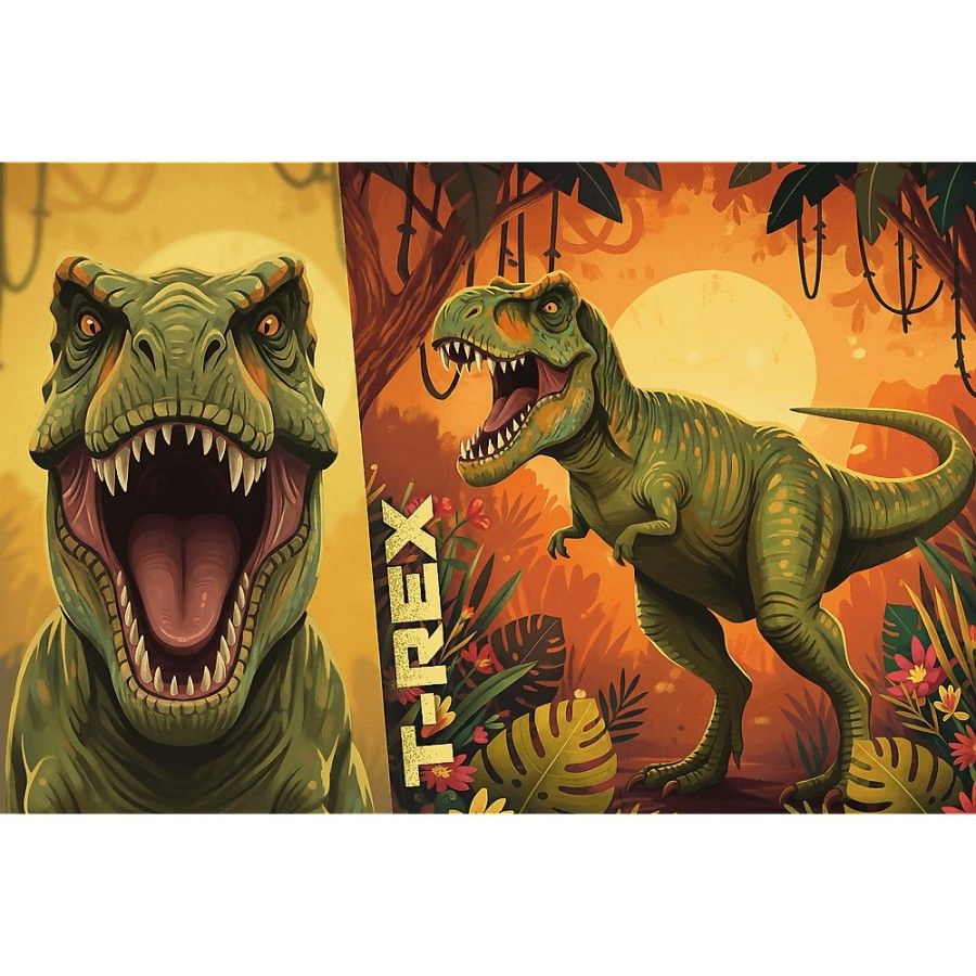 Trefl Puzzle 100el. Rodzina Treflików Dino World T-Rex
