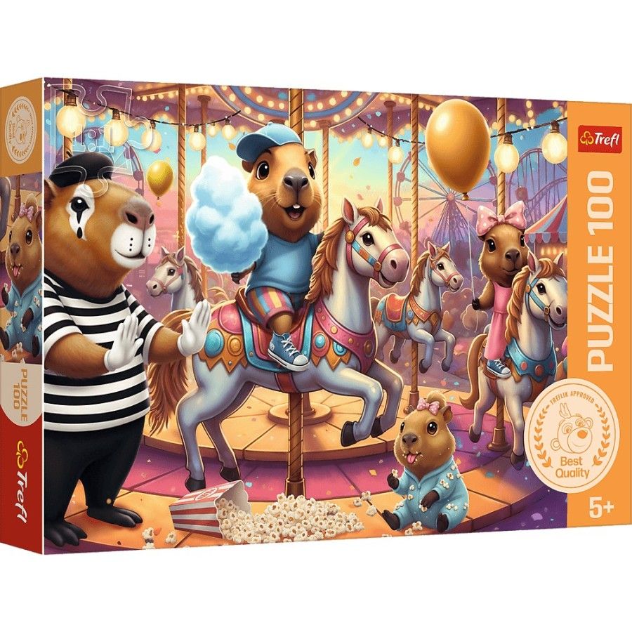 Trefl Puzzle 100el. Kapibary na wakacjach