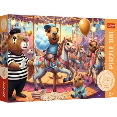Trefl Puzzle 100el. Kapibary na wakacjach