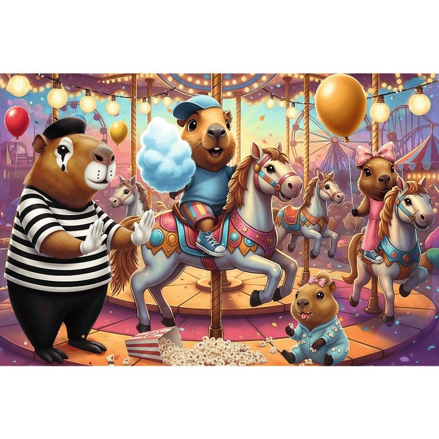 Trefl Puzzle 100el. Kapibary na wakacjach