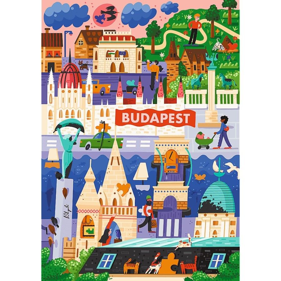 Trefl Puzzle 1000el. Trefl Premium Plus The Art of Colour Budapeszt Węgry