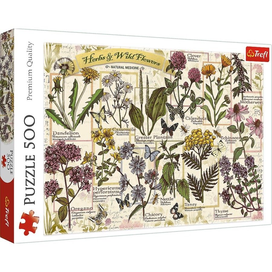 Trefl Puzzle 500el. Zielnik: Zioła lecznicze