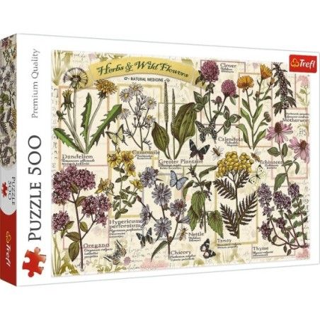Trefl Puzzle 500el. Zielnik: Zioła lecznicze