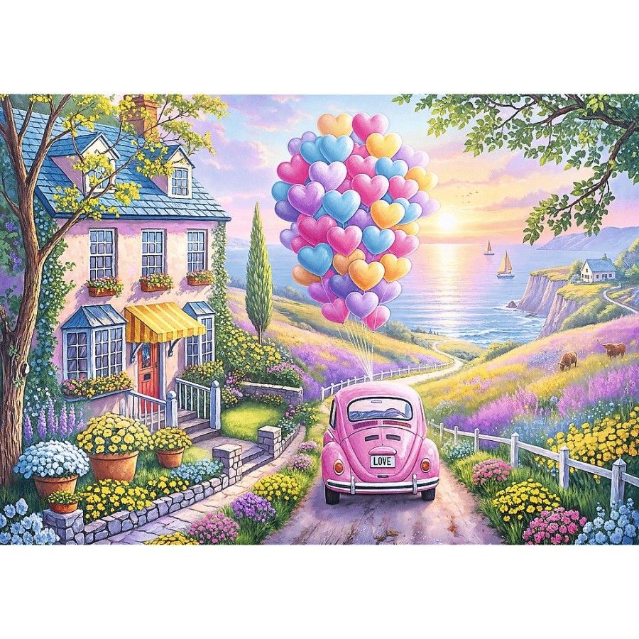 Trefl Puzzle 1000el. Romantyczna przejażdżka