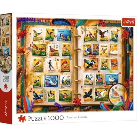 Trefl Puzzle 1000el. Kolekcja znaczków - atlas ptaków