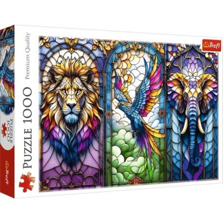 Trefl Puzzle 1000el. Witraż: Zwierzęta
