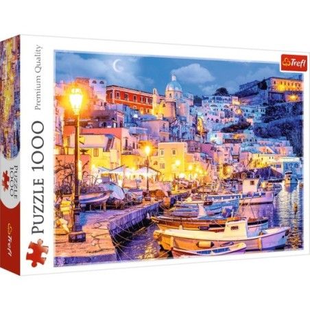 Trefl Puzzle 1000el. Wyspa Procida nocą Włochy