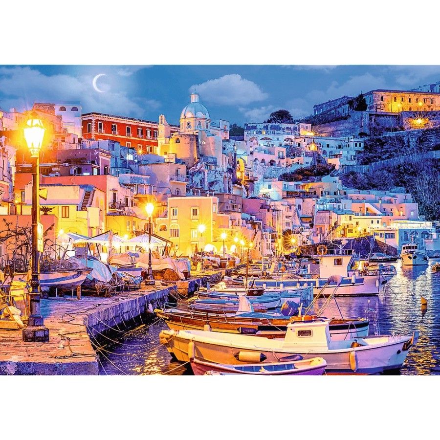 Trefl Puzzle 1000el. Wyspa Procida nocą Włochy