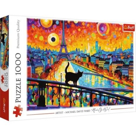 Trefl Puzzle 1000el. Kot w Paryżu