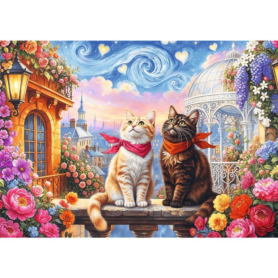 Trefl Puzzle 500el. Zakochane mruczki