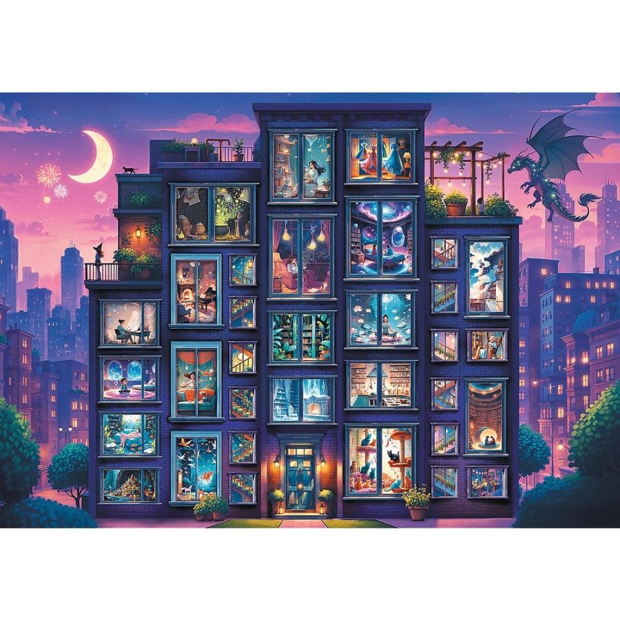 Tref: Puzzle 1000 Premium Plus At-Home Noc pełna opowieści