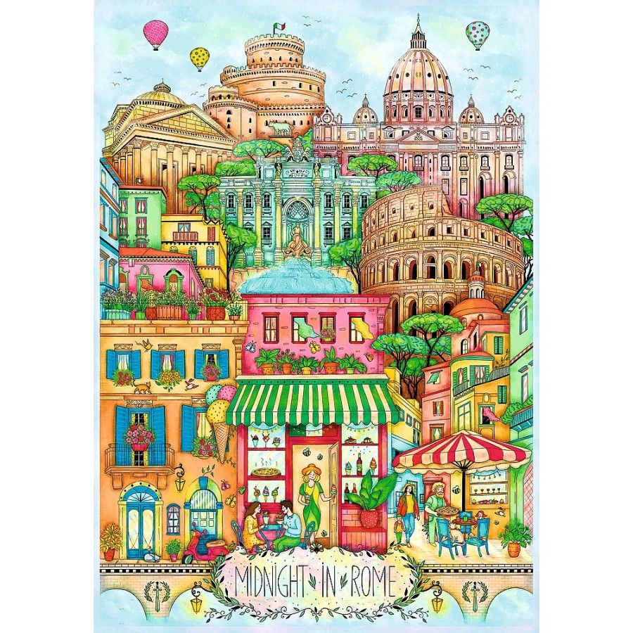 Trefl Puzzle 1000el. Trefl Premium Plus O północy w Rzymie