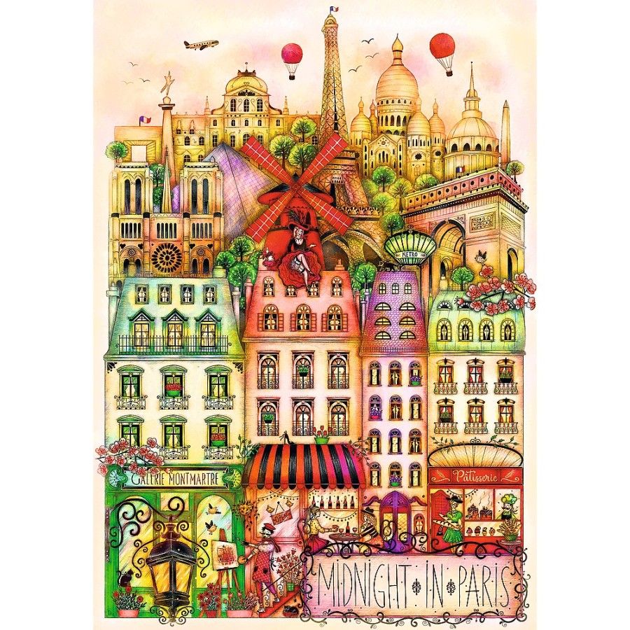 Trefl Puzzle 1000el. Trefl Premium Plus O północy w Paryżu