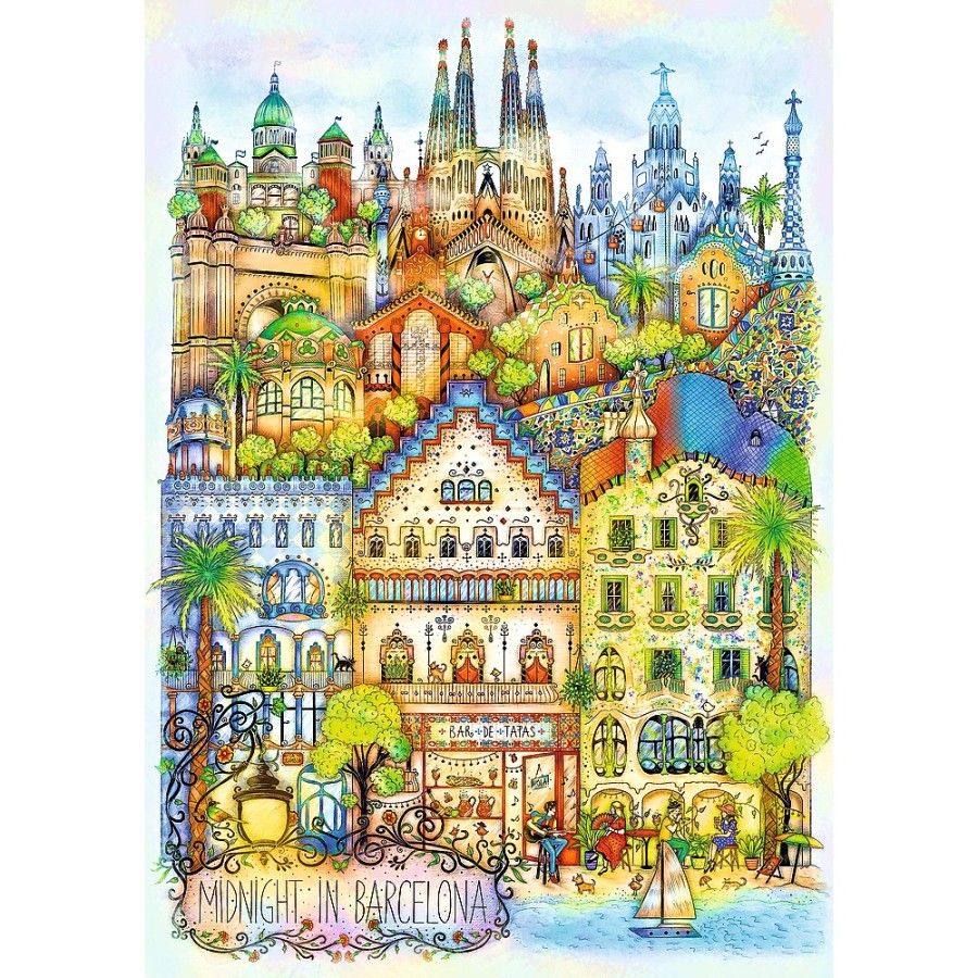 Trefl Puzzle 1000el. Trefl Premium Plus O północy w Barcelonie