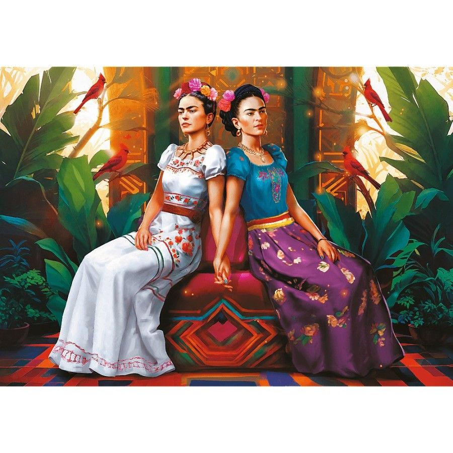Trefl Puzzle 1000el. Trefl Premium Plus Frida Kahlo Dwa oblicza