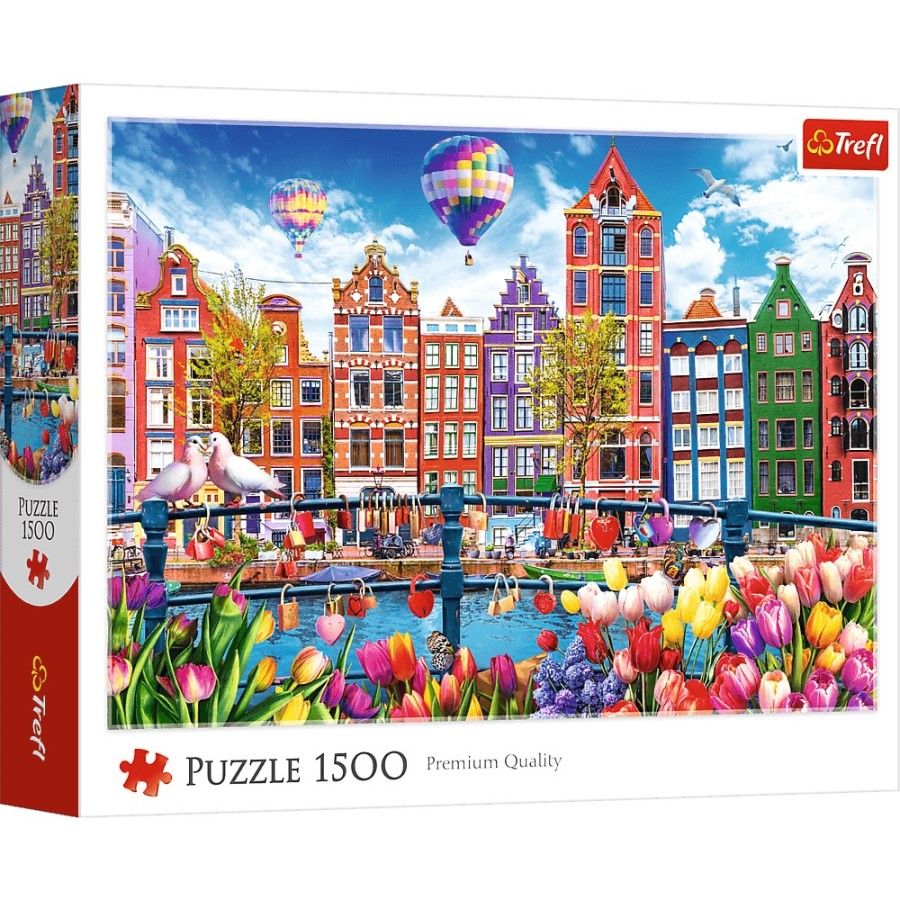 Tref: Puzzle 1500el. Kolorowy Amsterdam