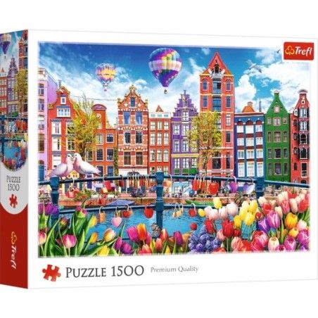 Tref: Puzzle 1500el. Kolorowy Amsterdam