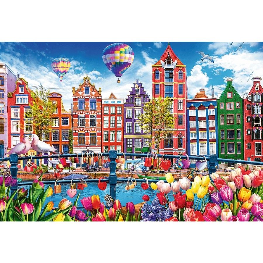 Tref: Puzzle 1500el. Kolorowy Amsterdam