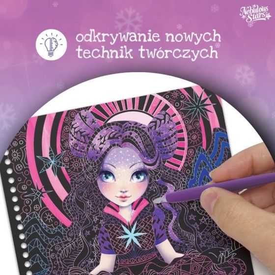 Nebulous Stars Zdrapywanki dla dzieci – w kolorach kosmosu z rysikami 8+ rozm. M Petulia