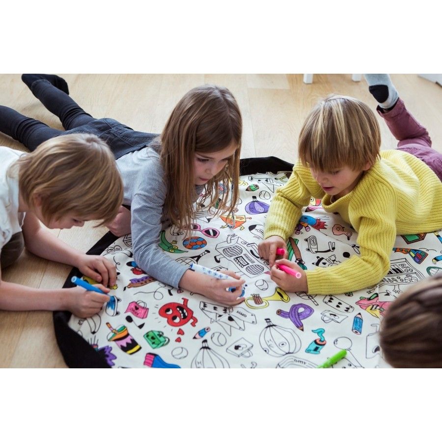 Play&Go NOOMAD Worek na Zabawki, Mata do Zabawy i Kolorowanka OMY