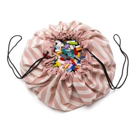 Play & Go NOOMAD Worek na Zabawki i Mata do Zabawy Stripes Pink